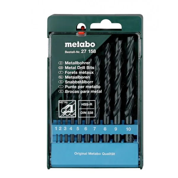 Metabo 10 - delni set spiralnih burgija za čelik 627158000 Metabo 10 - delni set spiralnih burgija za čelik 627158000